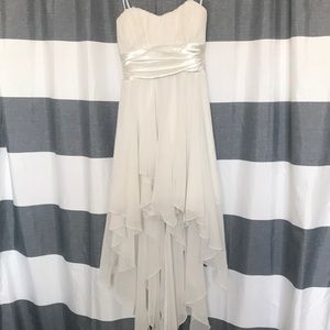 White Flowy Short/Long Windsor Gown